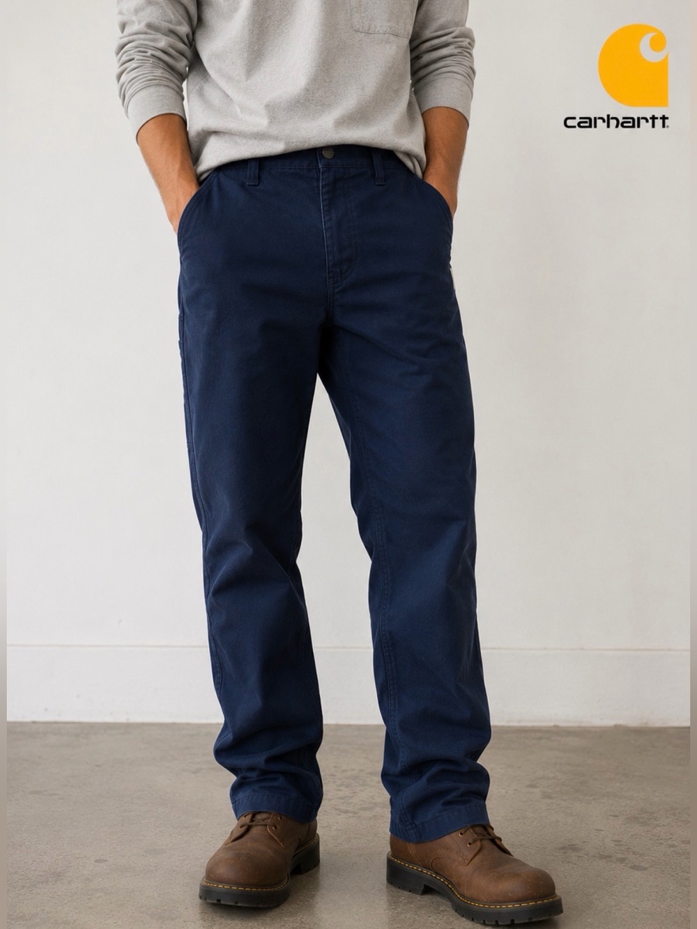 Carhartt FR Flame Resistant Ripstop Utility Work Pants Navy 34x32